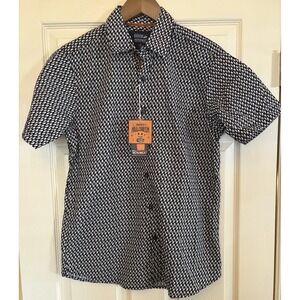 Monument Halloween Shirt Mens M B&W Ghosts Button Up Short Sleeve. NWT